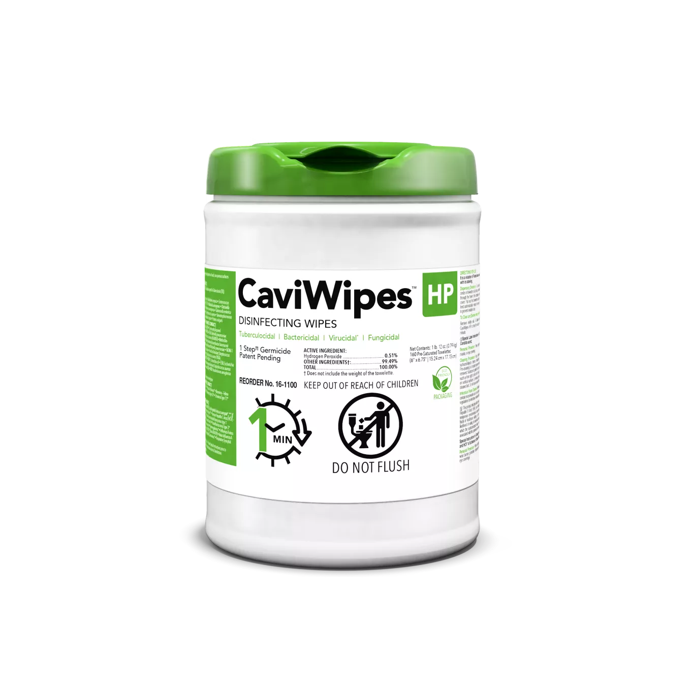 CaviWipes HP (6” x 6.75”) – 160 towelettes per canister