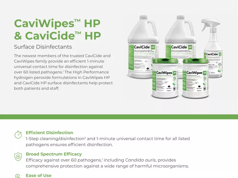 CaviWipes HP and CaviCide HP Sales Sheet - Canada