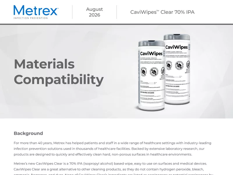 CaviWipes Clear White Paper